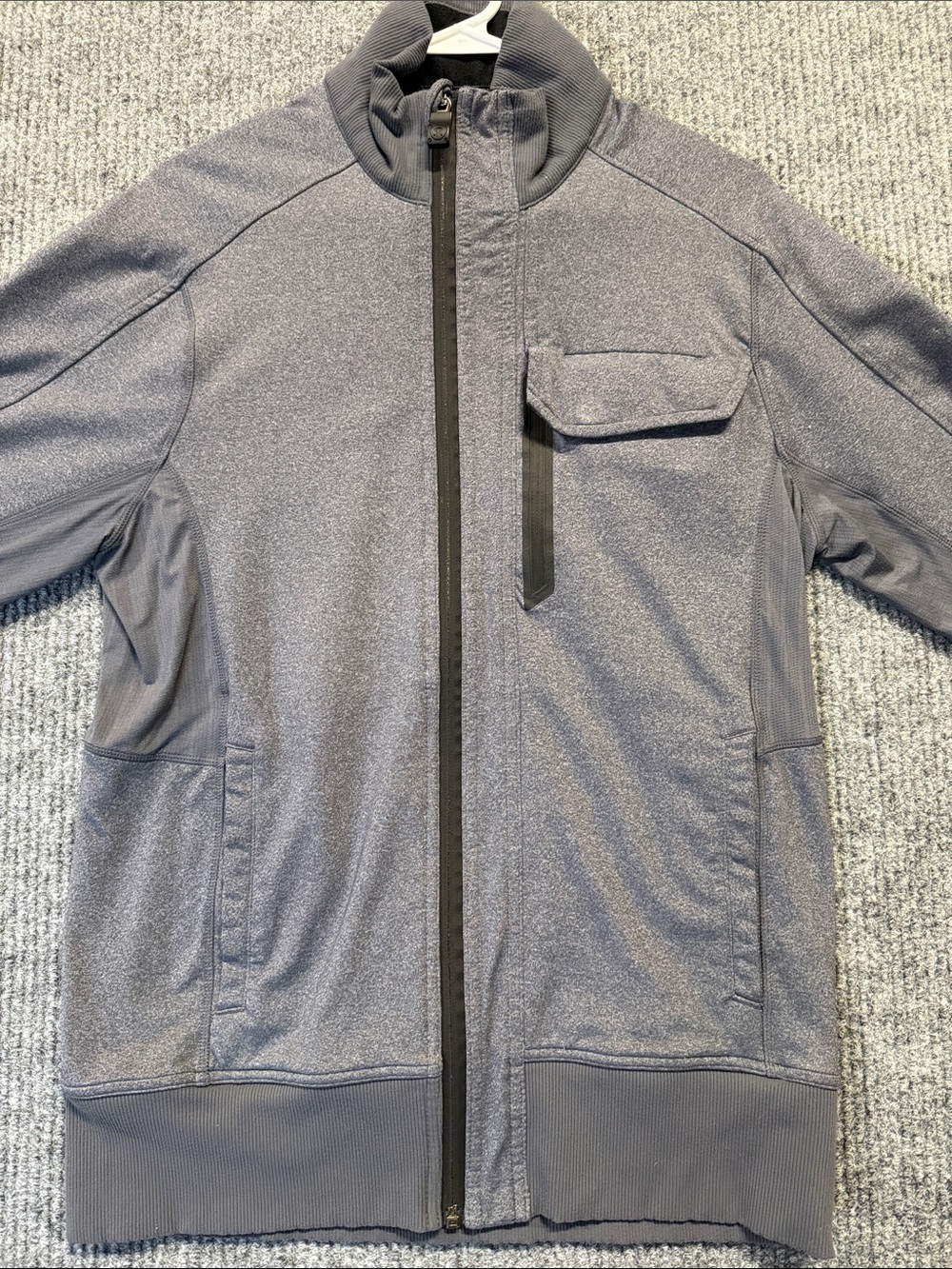 Lululemon Men’s Vent Tech Full Zip Jacket Magnetic Pocket Gray Size Medium - Picture 4 of 13